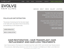 Tablet Screenshot of evolvehairclinic.com